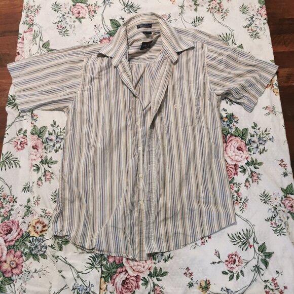 Vintage Oscar de la Renta striped short sleeve button down 0040 Oscar de la Rent - Picture 4 of 6